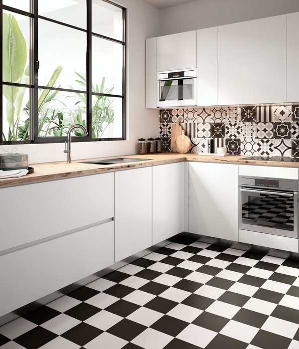 Patchwork Black&White: Cementine in Gres