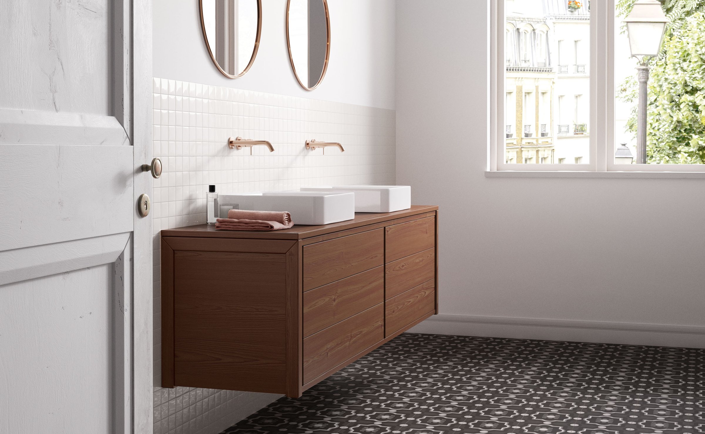 Patchwork Black&White : carreaux en ciment en grès