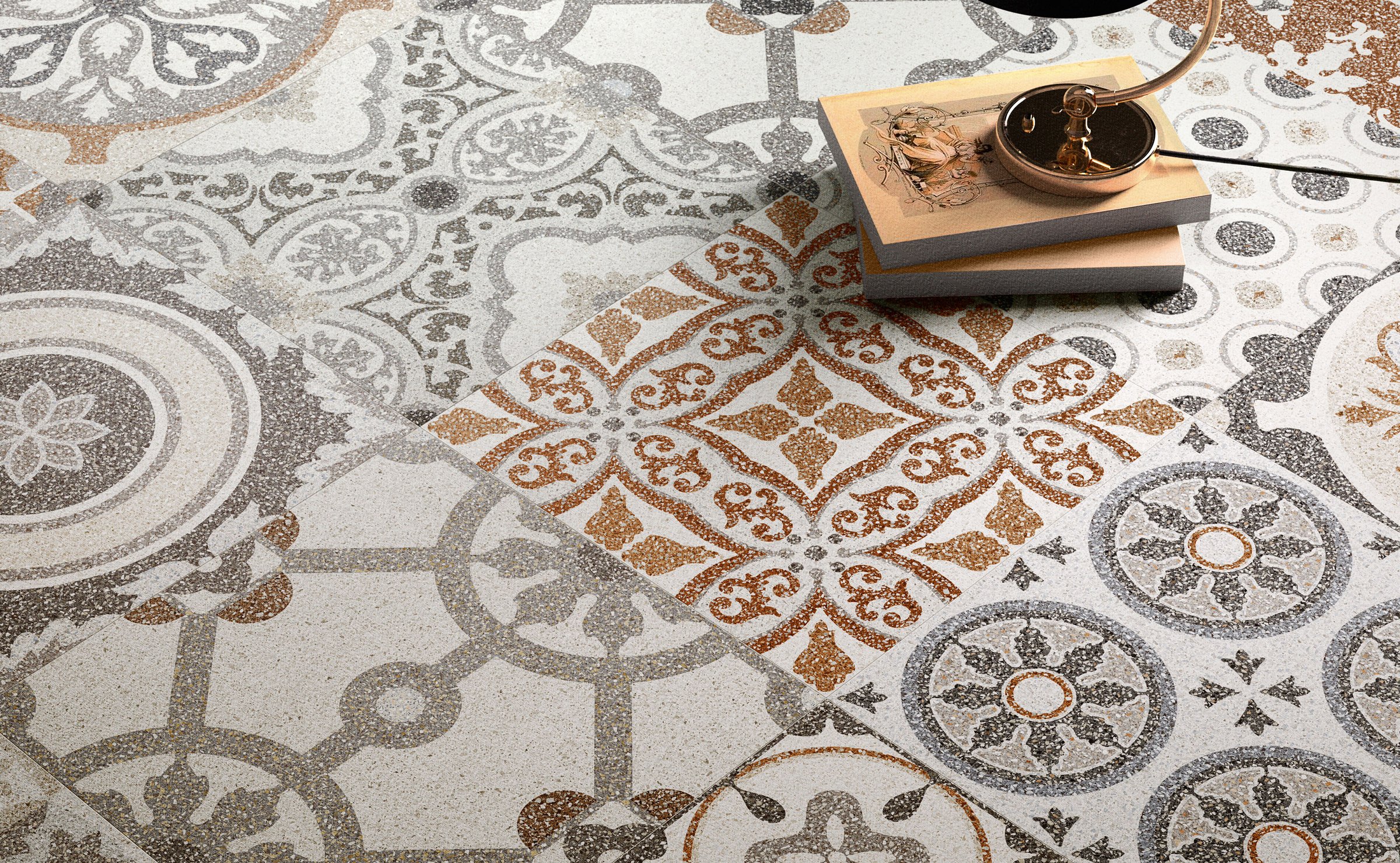 Newdecò: marble and travertine effect stoneware