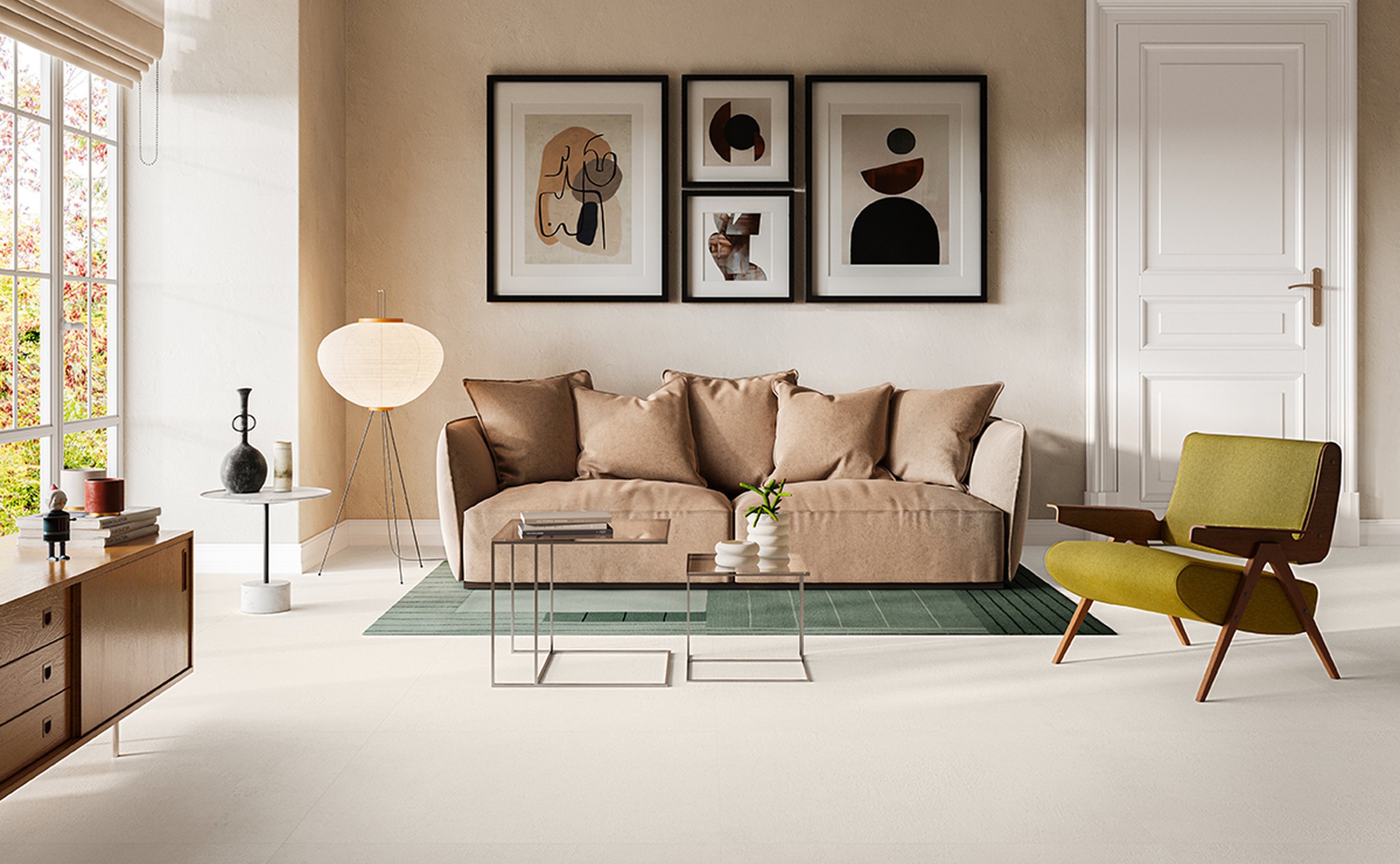 Sable : grès cérame effet béton